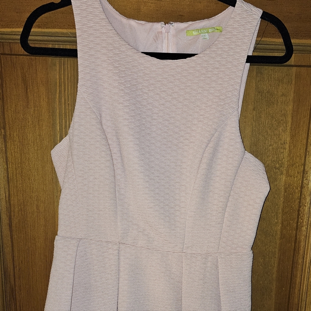 Gianni Bini Blush Pink Sleeveless Fit & Flare Peplum Dress